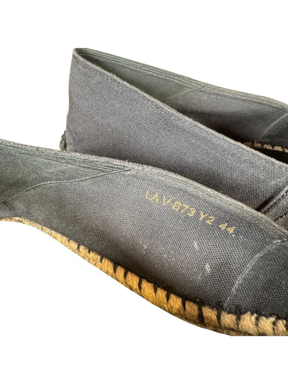 Valentino Garavani Black Canvas VLTN Logo Espadrilles Men's EU Size 44